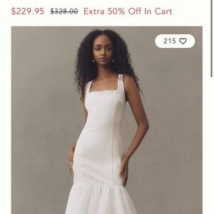 BHLDN Sleeveless Square-Neck
Trumpet Maxi Dress- Bride